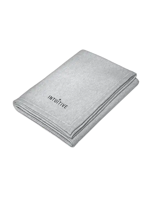 Core Light Grey Heather Fleece Sweatshirt Blanket w/Intuitive Logo