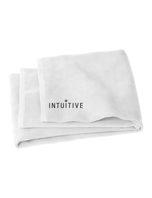 White Beach Towel w/Intuitive Logo