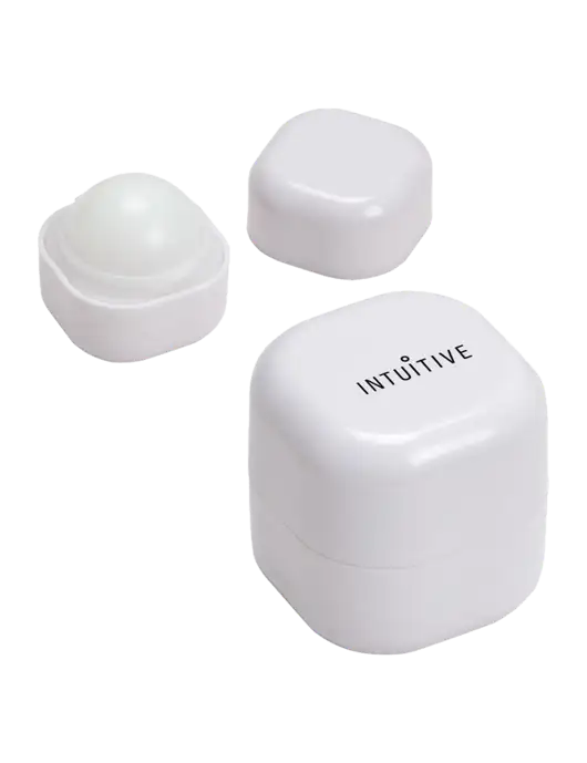 White Chap Cube Vanilla Lip Balm w/Intuitive Logo